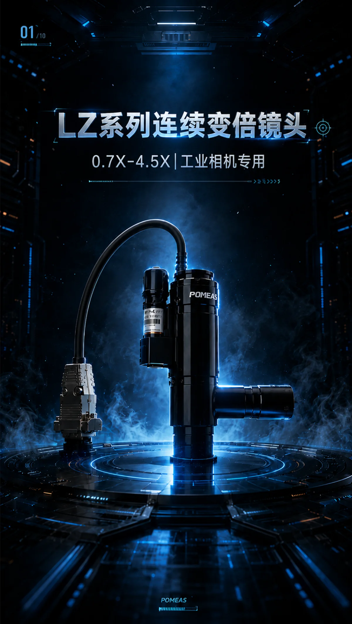 POMEAS 6.5X连续变倍工业镜头产品详情图