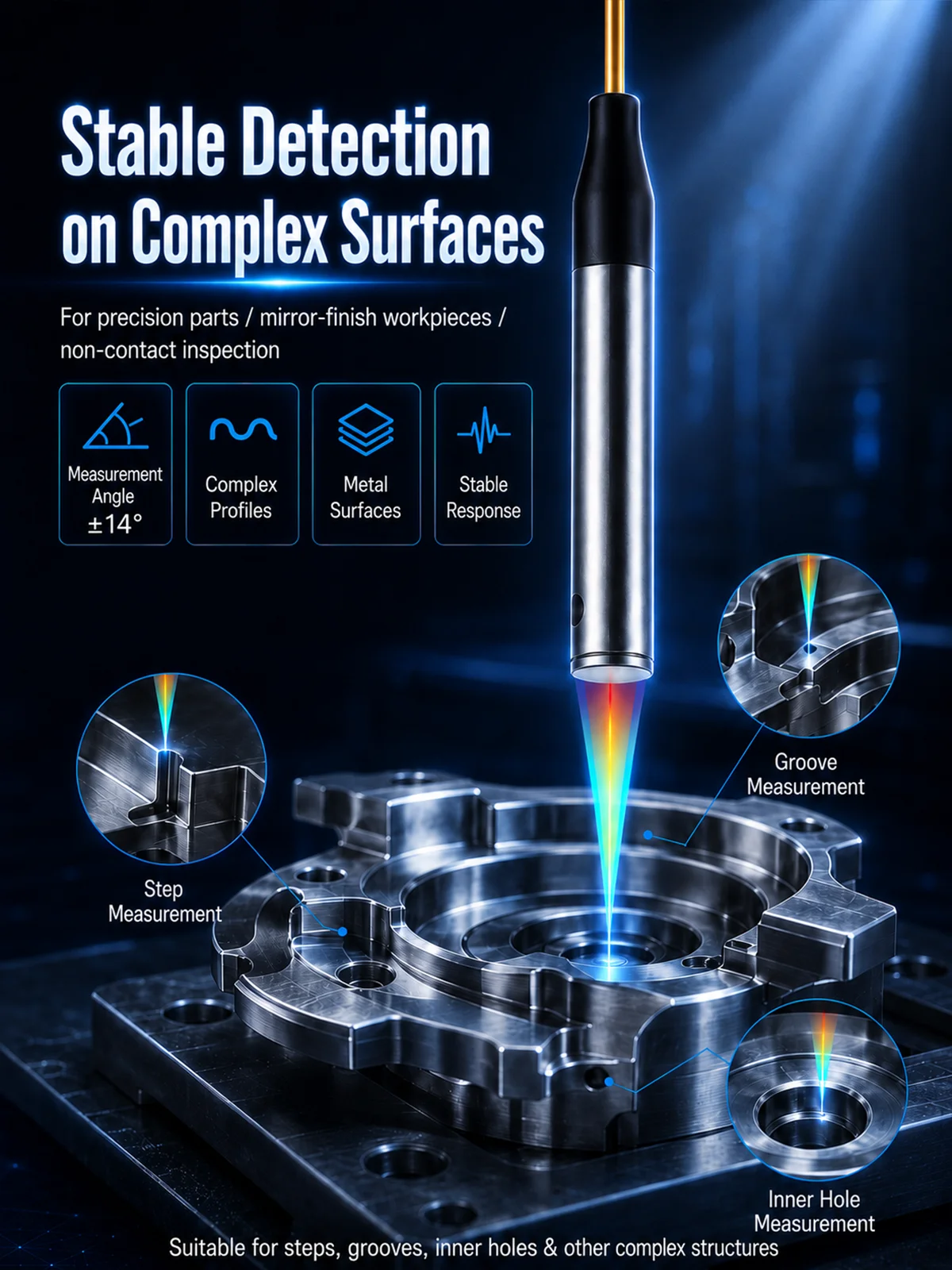80nm Chromatic Confocal Displacement Sensor
