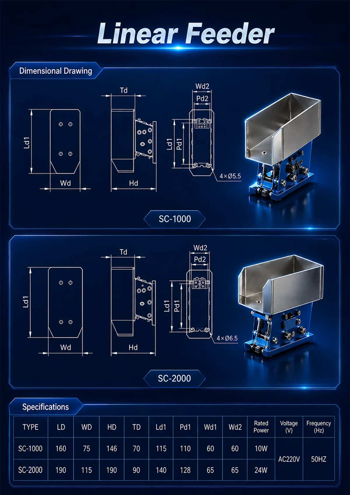 Flexible vibration feeder and SCARA robot
