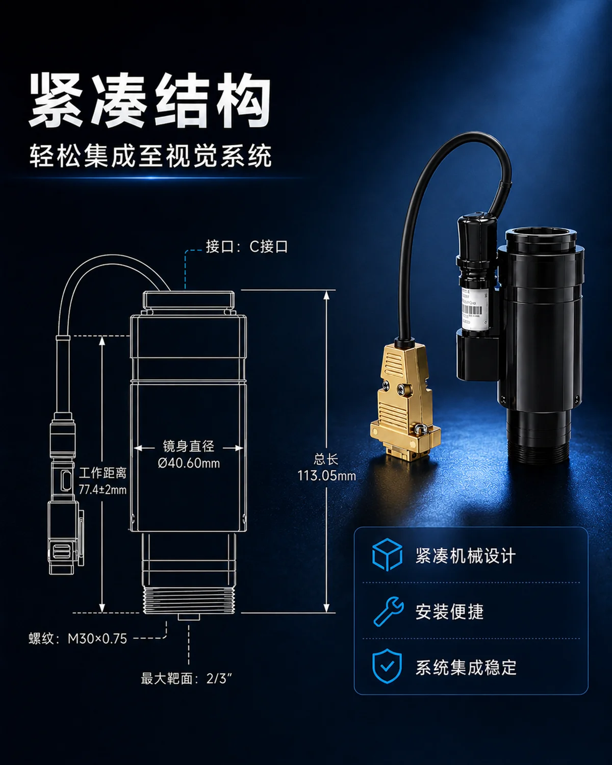 0.58X至7.5X连续变倍镜头参数