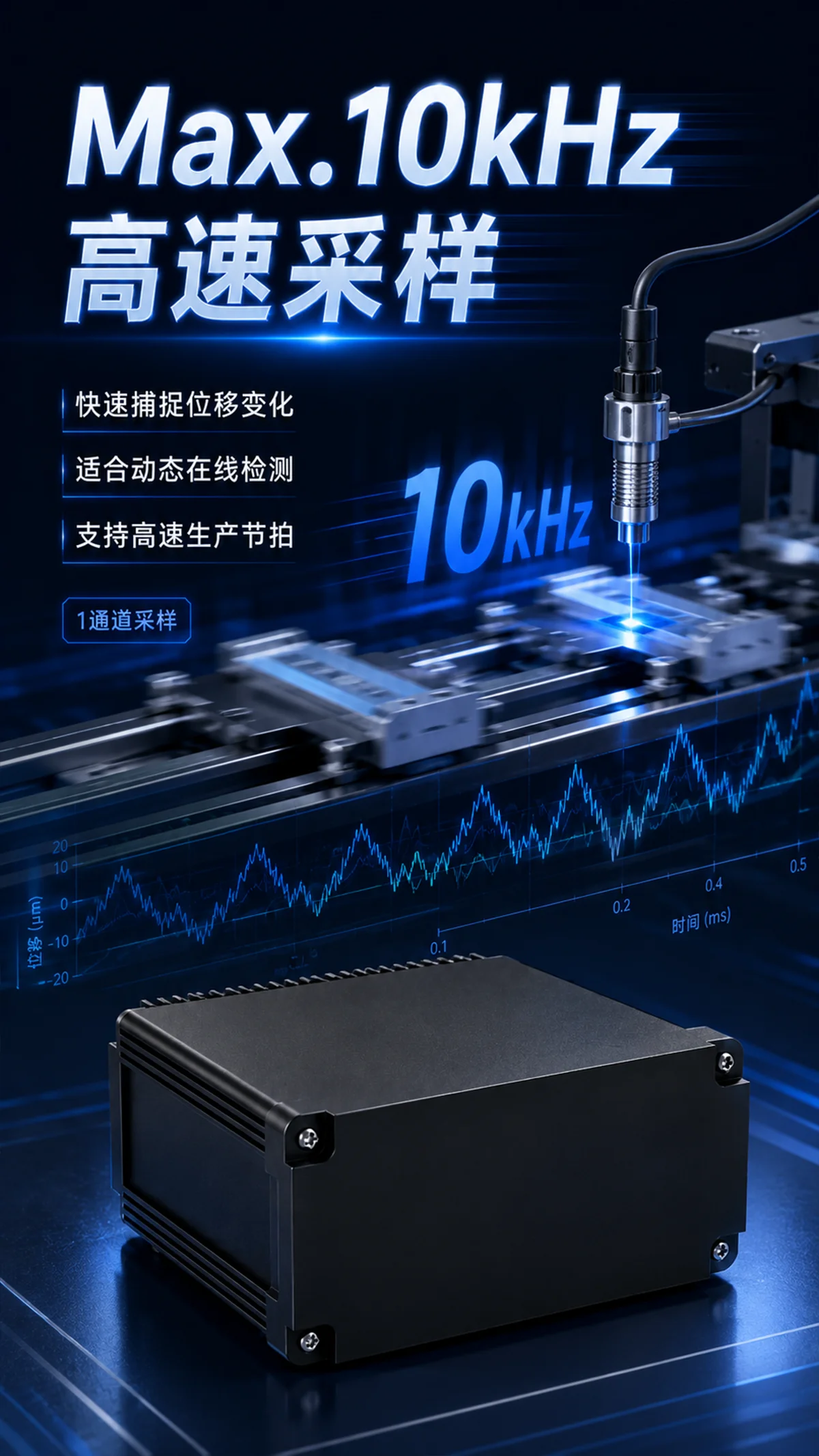 10kHz单通道光谱共焦位移传感器控制器