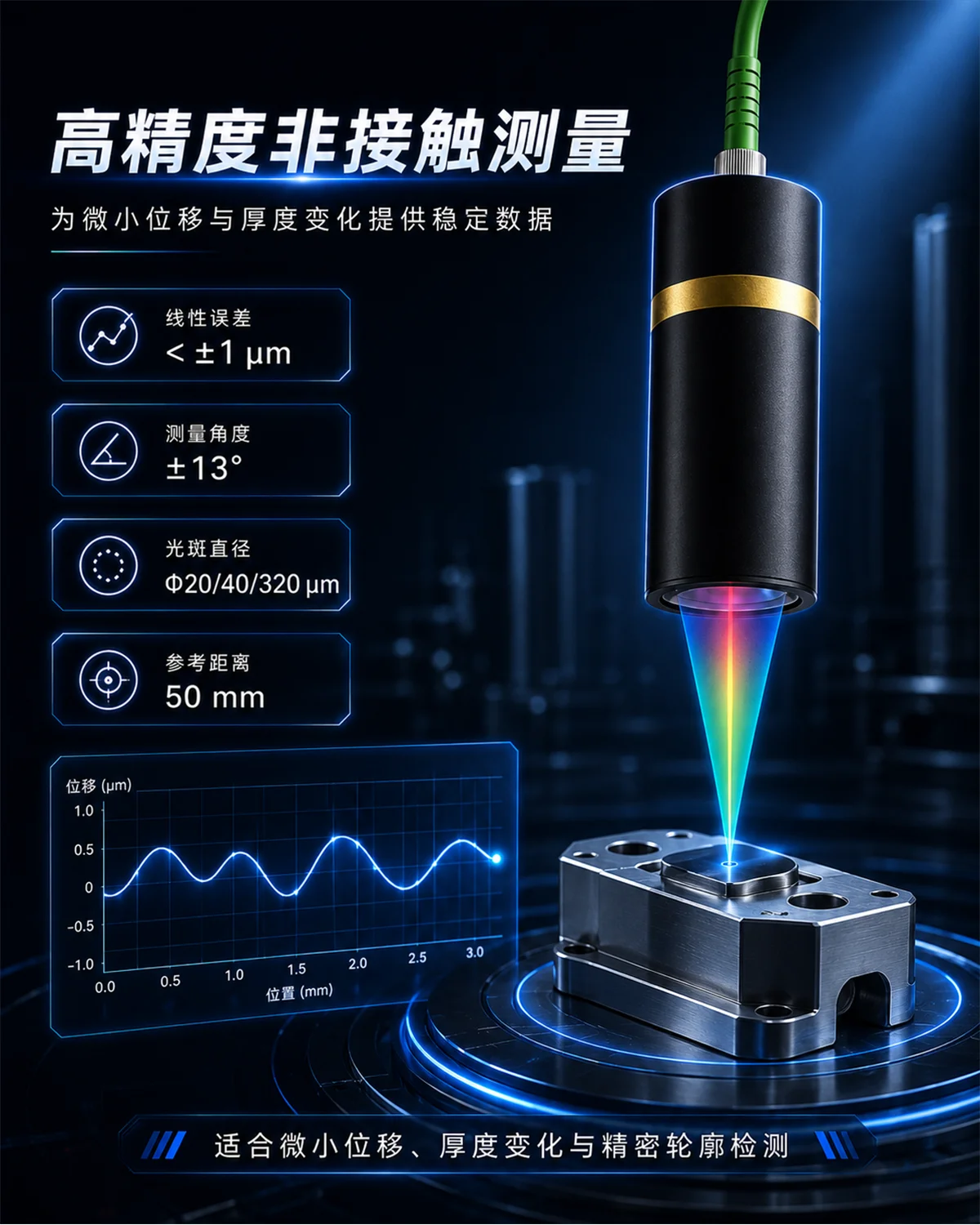光谱共焦传感器工业精密测量应用