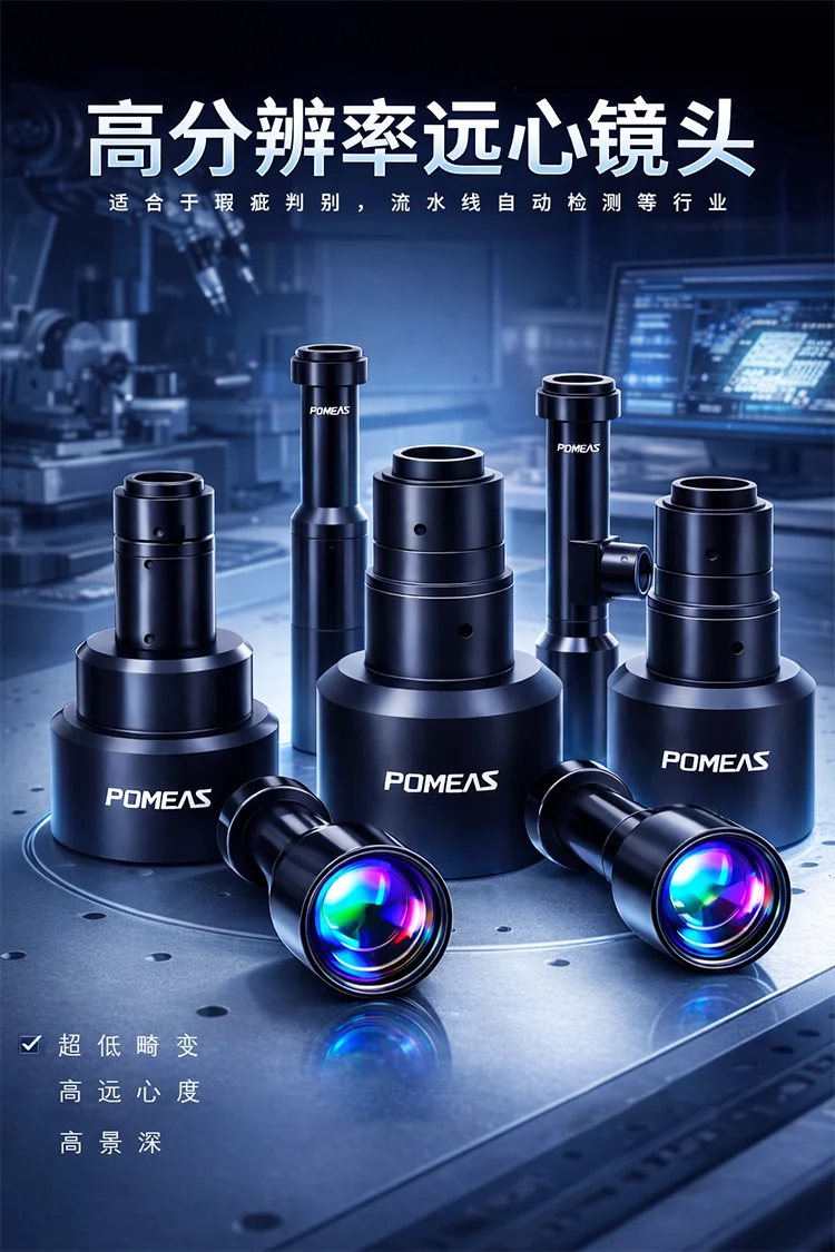 POMEAS 1.0X C-Mount Telecentric Lens for Machine Vision LTCM1-110