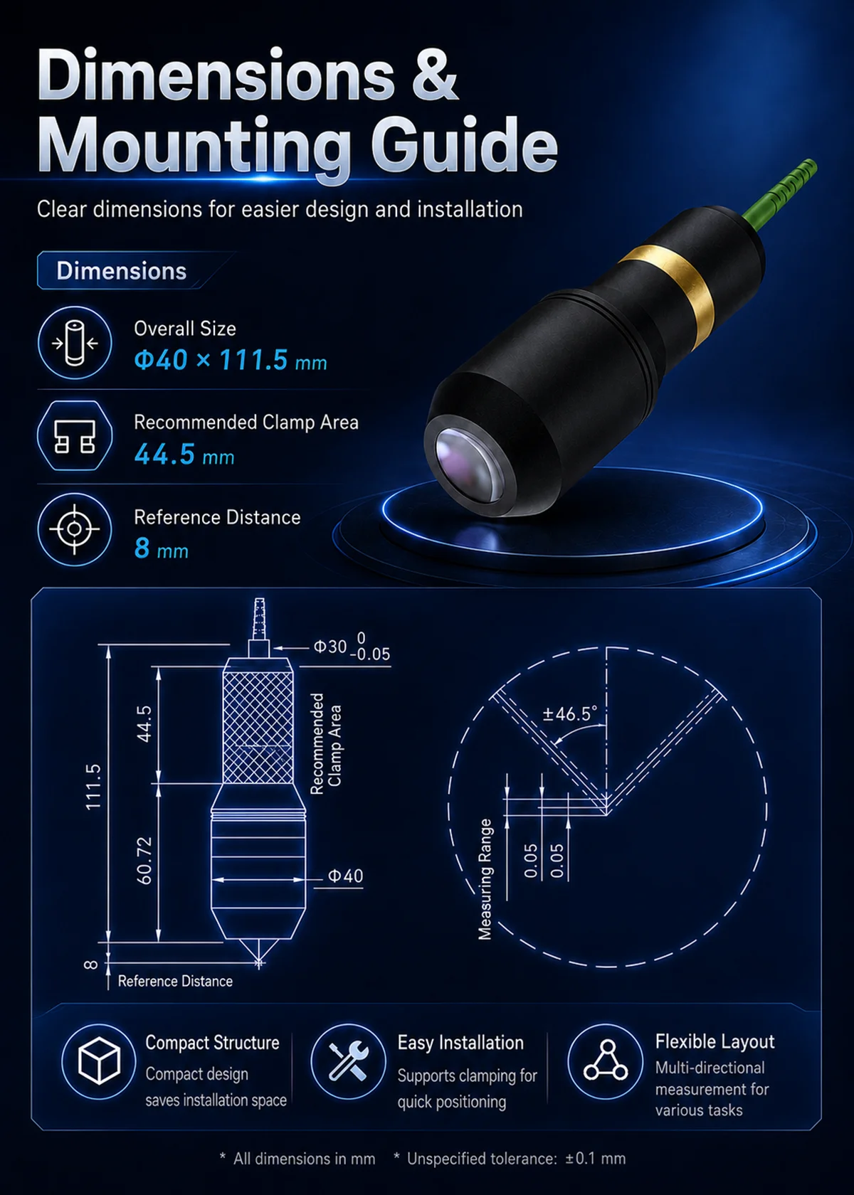 High-Precision Chromatic Confocal Displacement Sensor