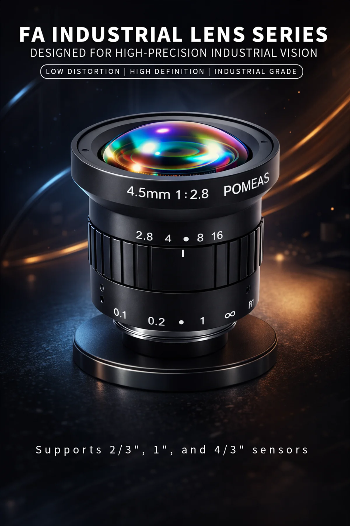 PMS-LFE-3514M 35mm F1.4 C-Mount FA Lens for Machine Vision