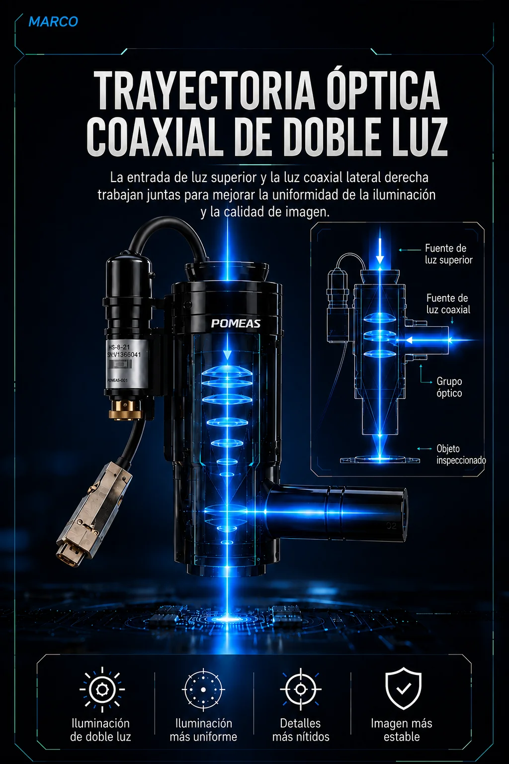 Lente zoom industrial PMS-LZ-63102-M3 0,7&times;&ndash;4,5&times; para c&aacute;maras de 2/3&Prime;