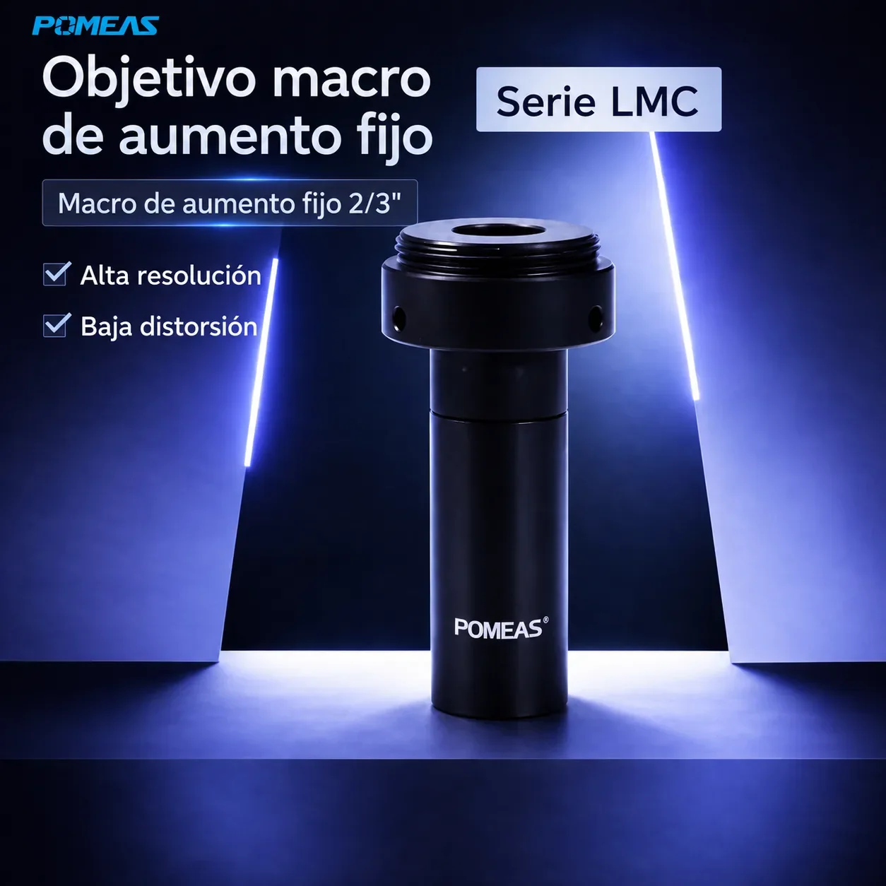 Objetivo macro telecéntrico de aumento fijo 0.3X, 185mm DT