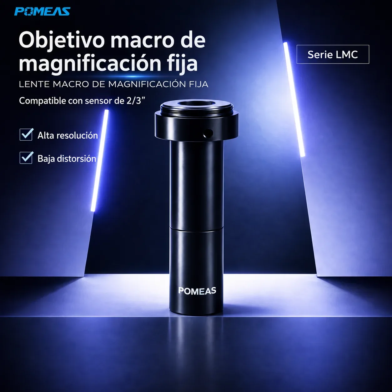Objetivo macro telecéntrico 1X aumento fijo, 80mm DT