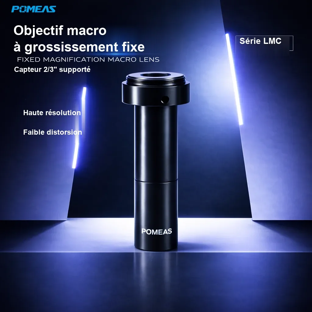 PMS-LMC1-80 Objectif macro télécentrique 1X à grossissement fixe, 80mm DT