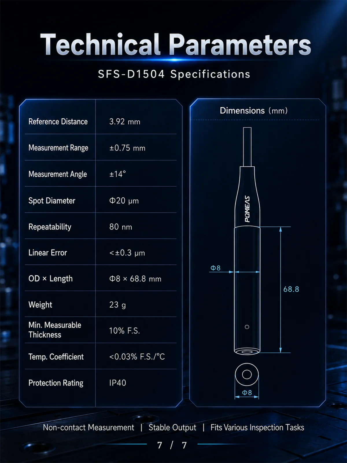 High Precision Confocal Displacement Sensor