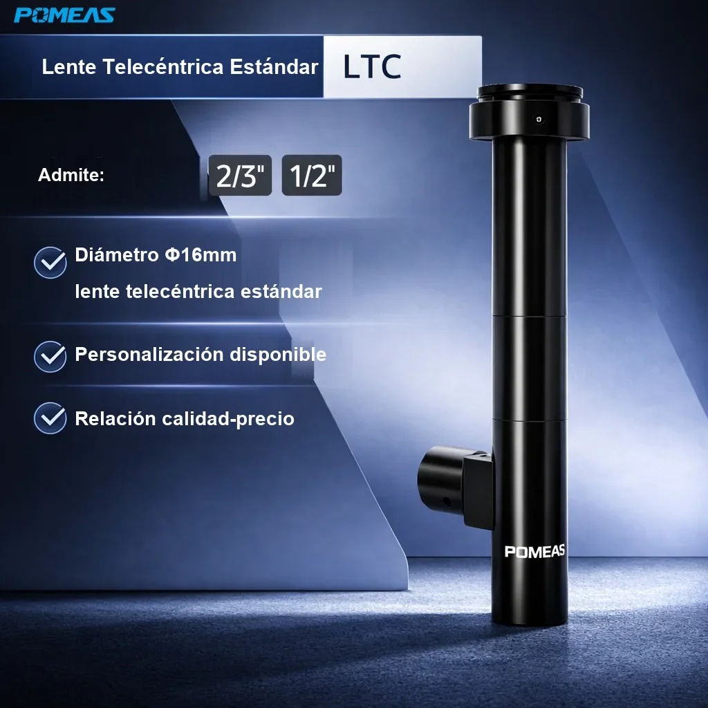 Lente telecéntrica coaxial estándar 1.0X, 200mm DT