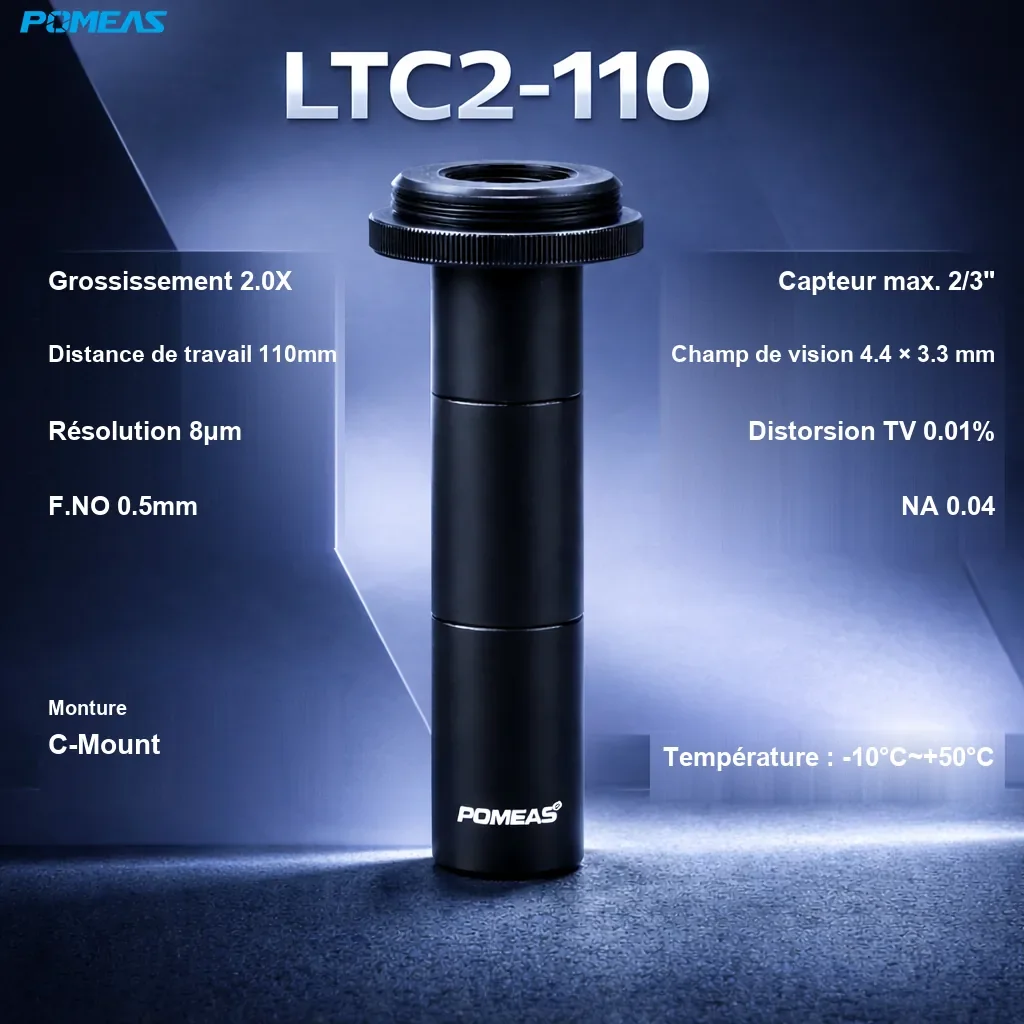 PMS-LTC2-110 Objectif télécentrique standard - Spécifications techniques