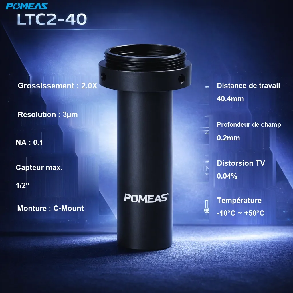 PMS-LTC2-40 Objectif télécentrique standard - Spécifications techniques