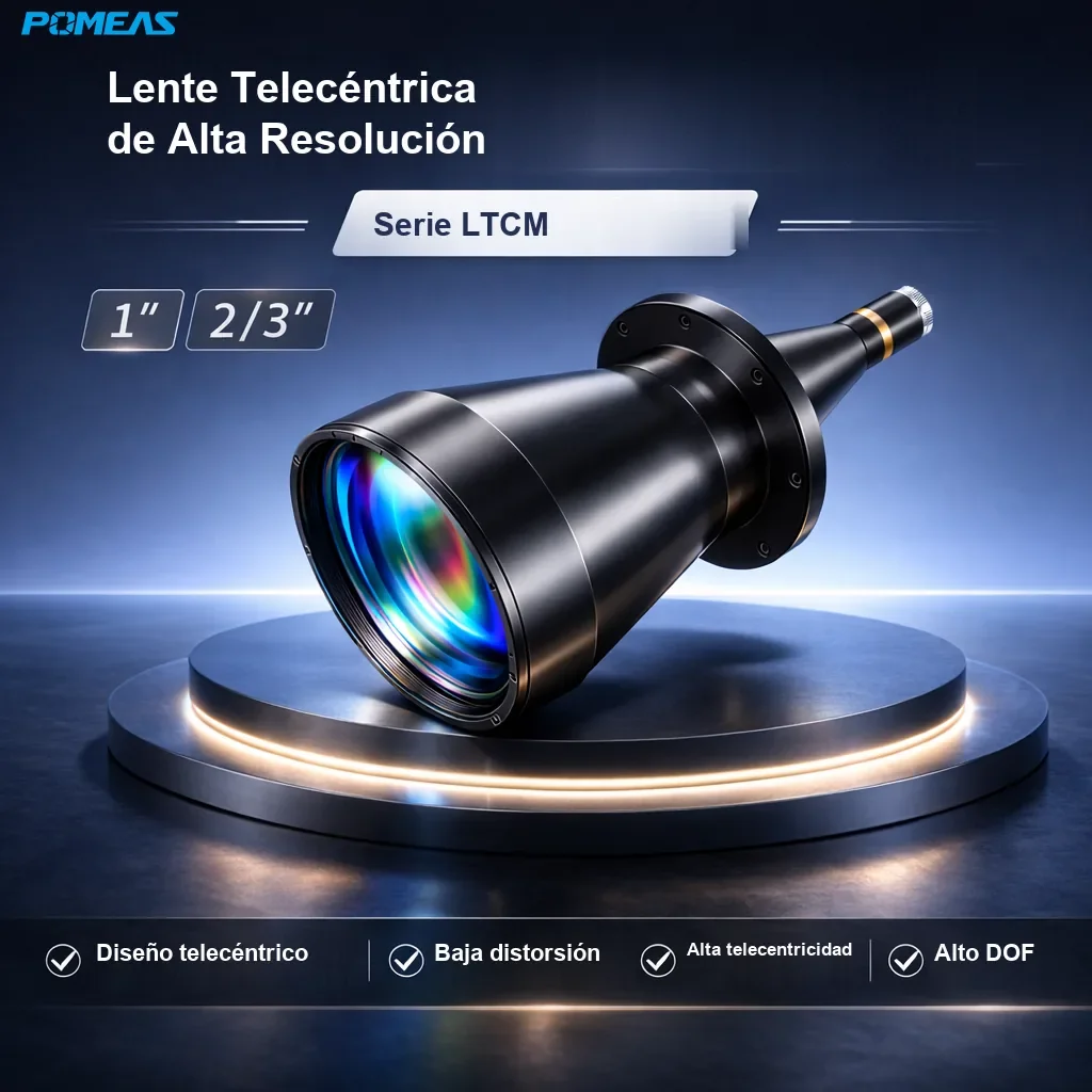 Lente telecéntrica de alta resolución 0.061X, 398mm DT