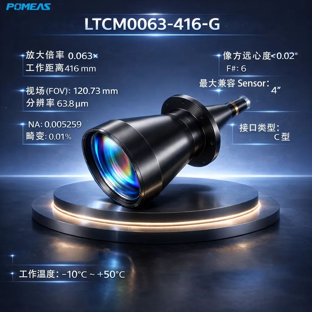 0.063X高分辨率远心镜头 63.8μm