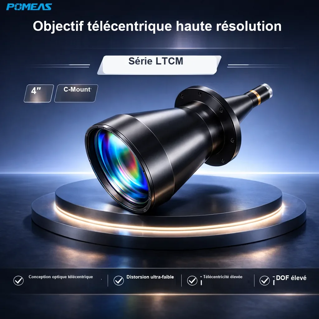 PMS-LTCM0063-416-G Objectif télécentrique haute résolution 0.063X, 416mm DT