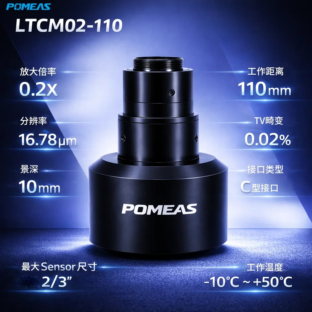 0.2X高分辨率远心镜头 16.78μm