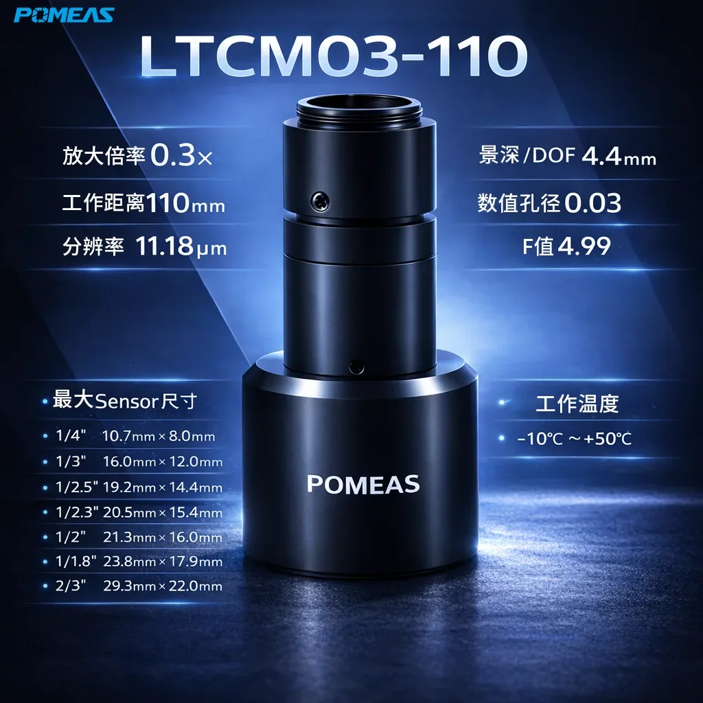 0.3X高分辨率远心镜头 11.18μm