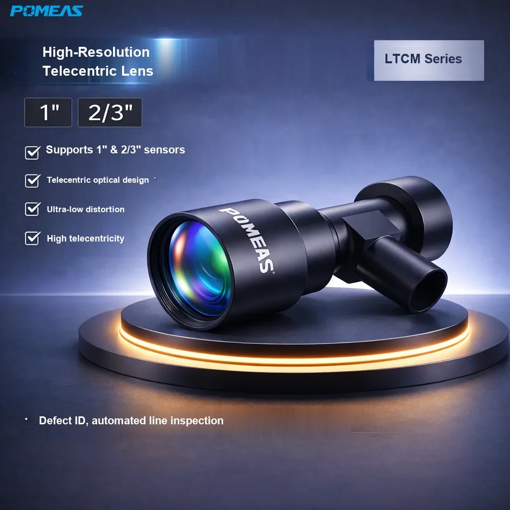 0.5X High-Resolution Coaxial Telecentric Lens, 110mm WD