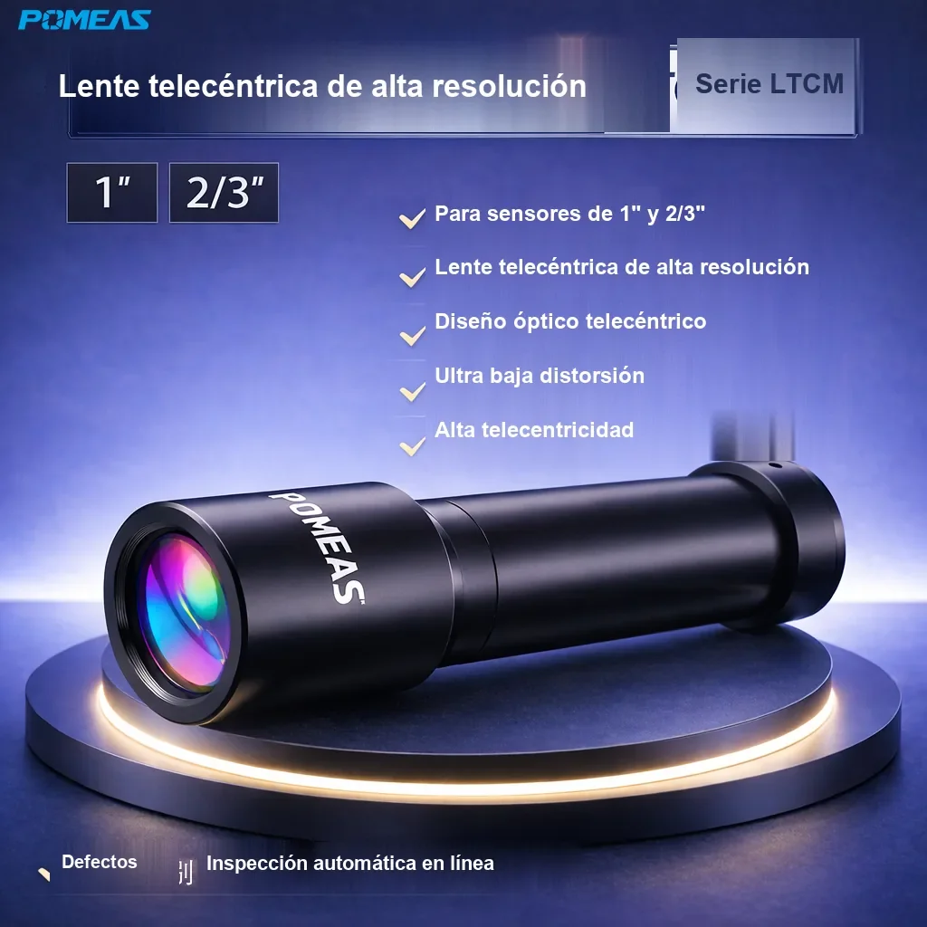 Lente telecéntrica de alta resolución 1.2X, 110mm DT