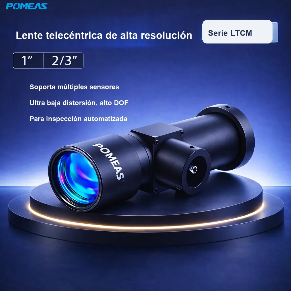 Lente telecéntrica coaxial de alta resolución 1.2X, 110mm DT