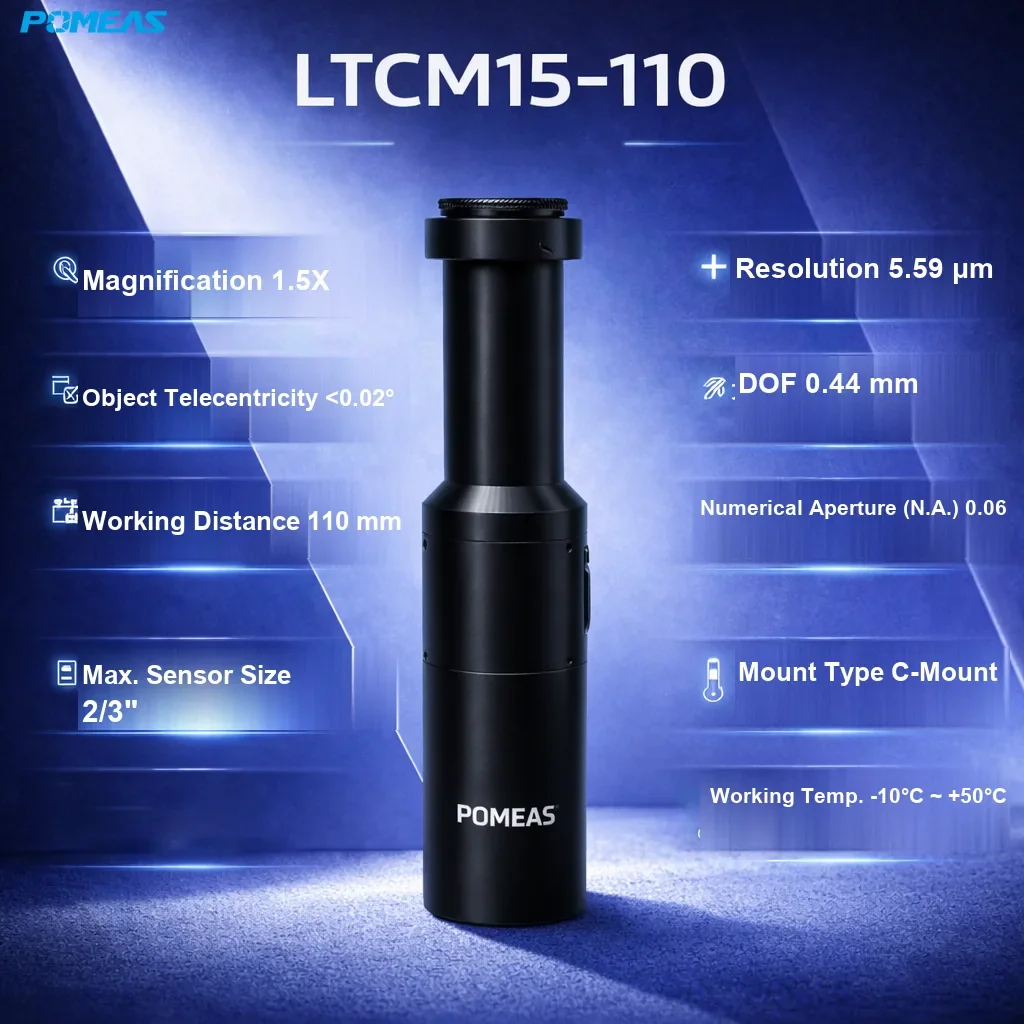 PMS-LTCM15-110 High-Resolution Telecentric Lens - Specifications
