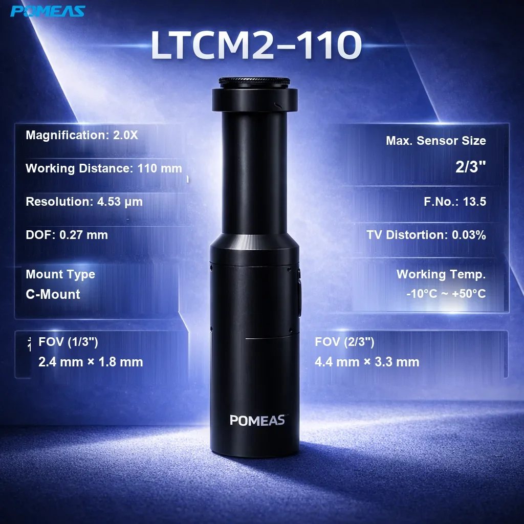 PMS-LTCM2-110 High-Resolution Telecentric Lens - Specifications