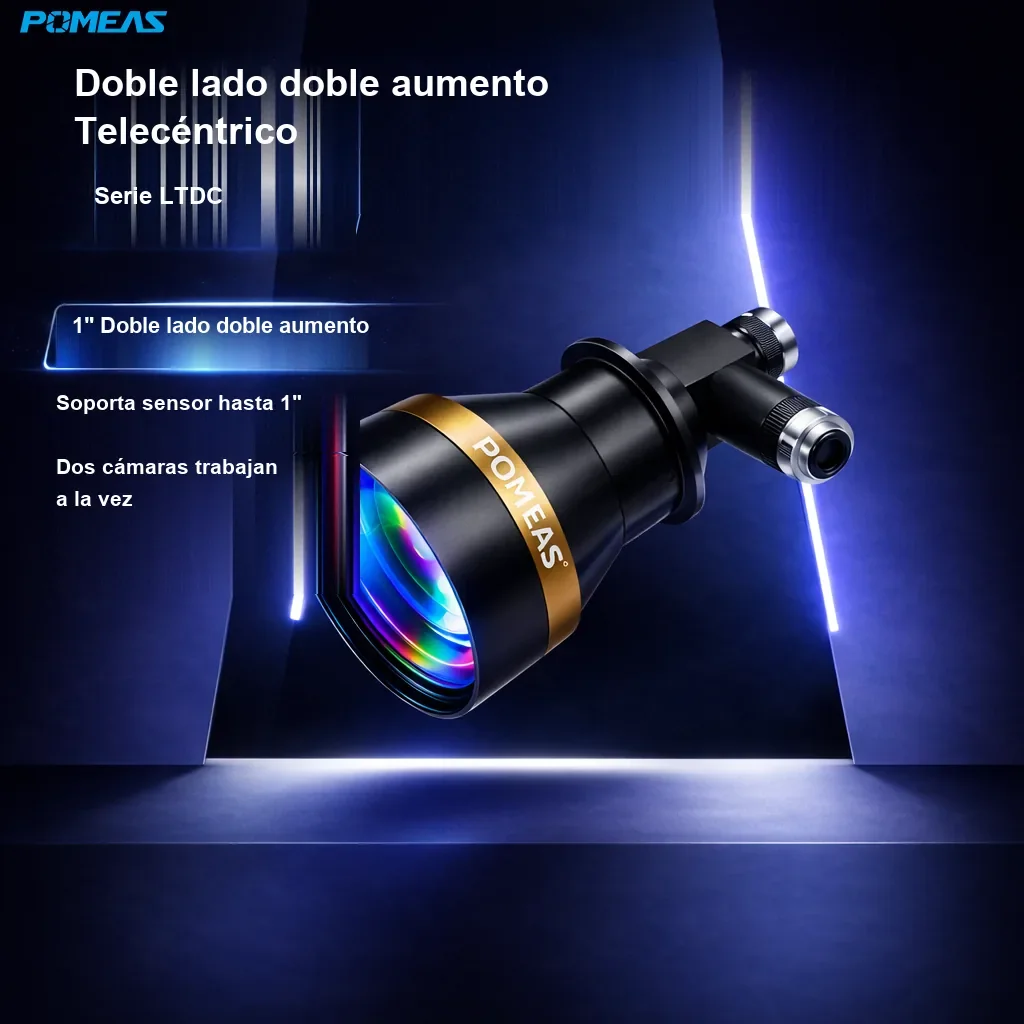 Lente bi-telecéntrica de doble aumento 0.088X/0.176X, 120mm DT