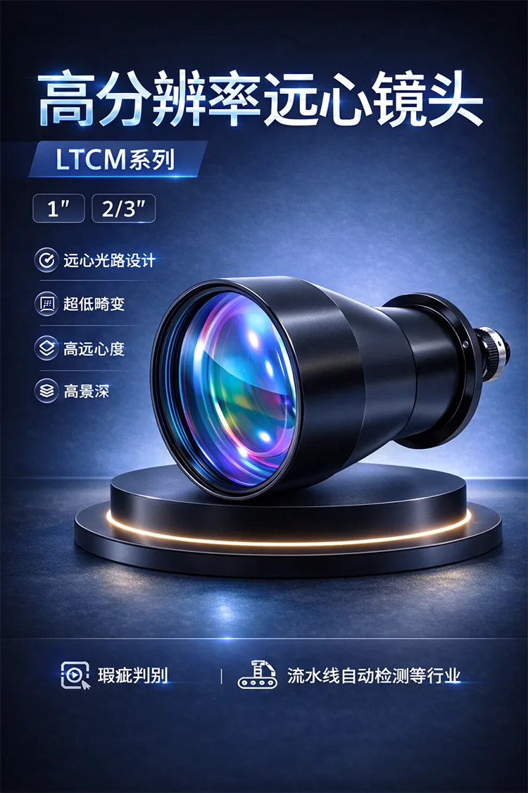 POMEAS 1.0X C-Mount Telecentric Lens for Machine Vision LTCM1-110