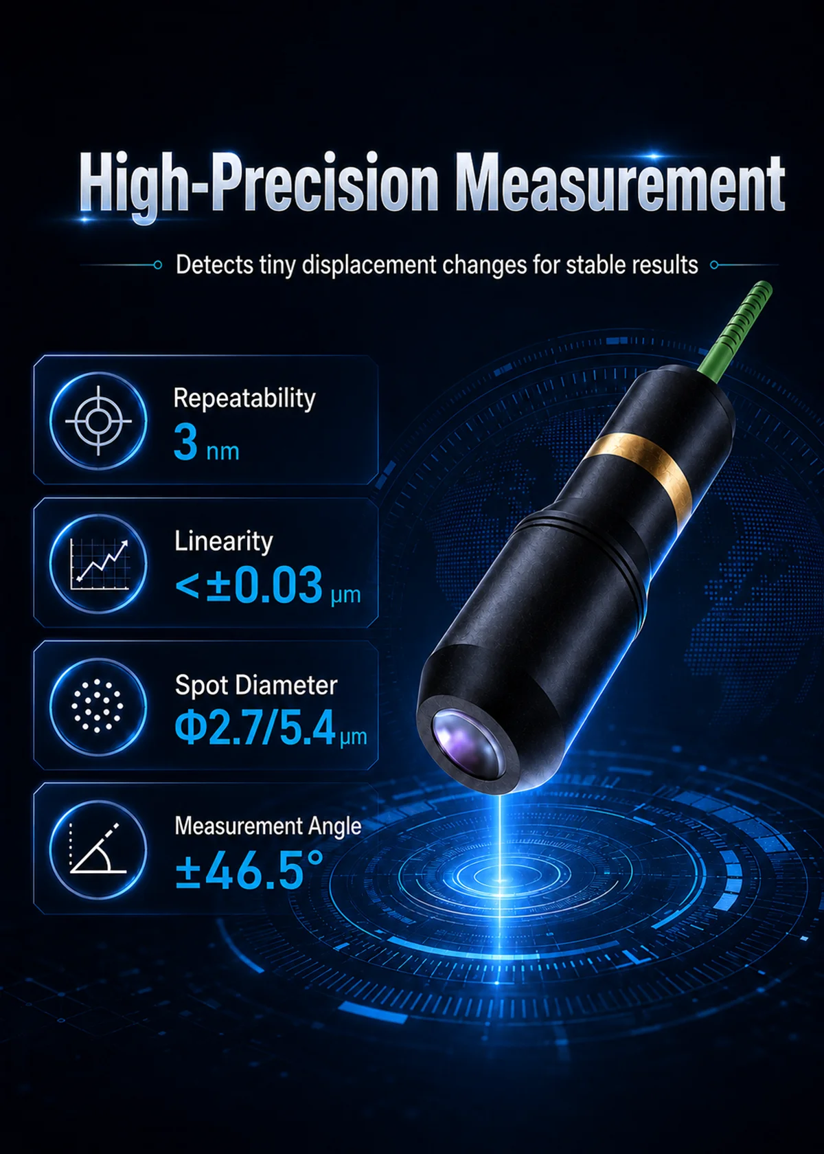 High-Precision Chromatic Confocal Displacement Sensor
