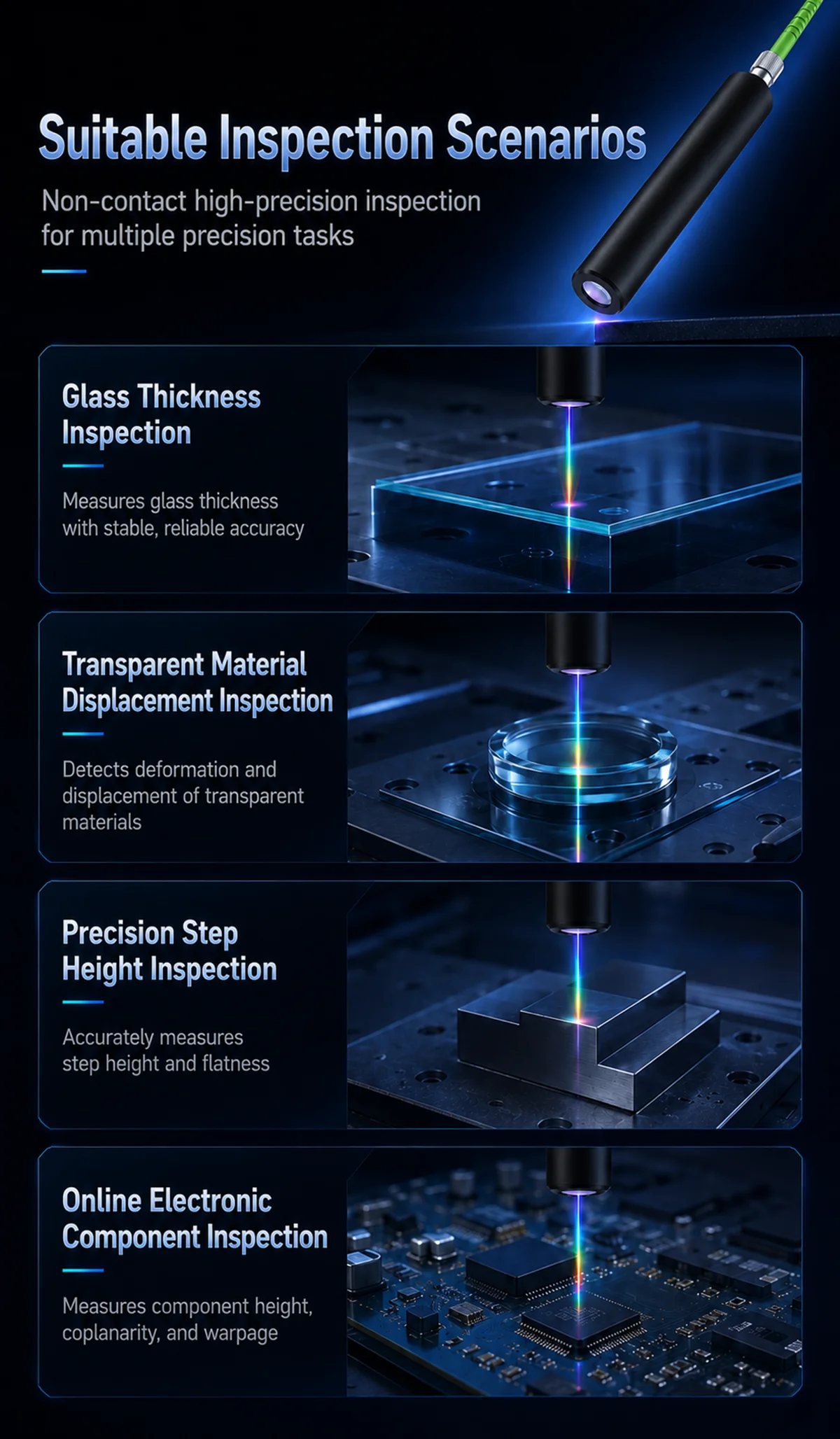 High-Precision Chromatic Confocal Displacement Sensor