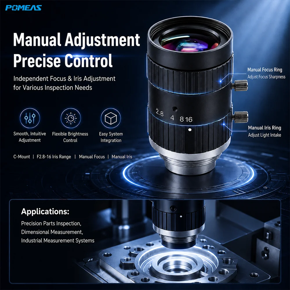 12mm 10MP C-Mount lens for machine vision inspection