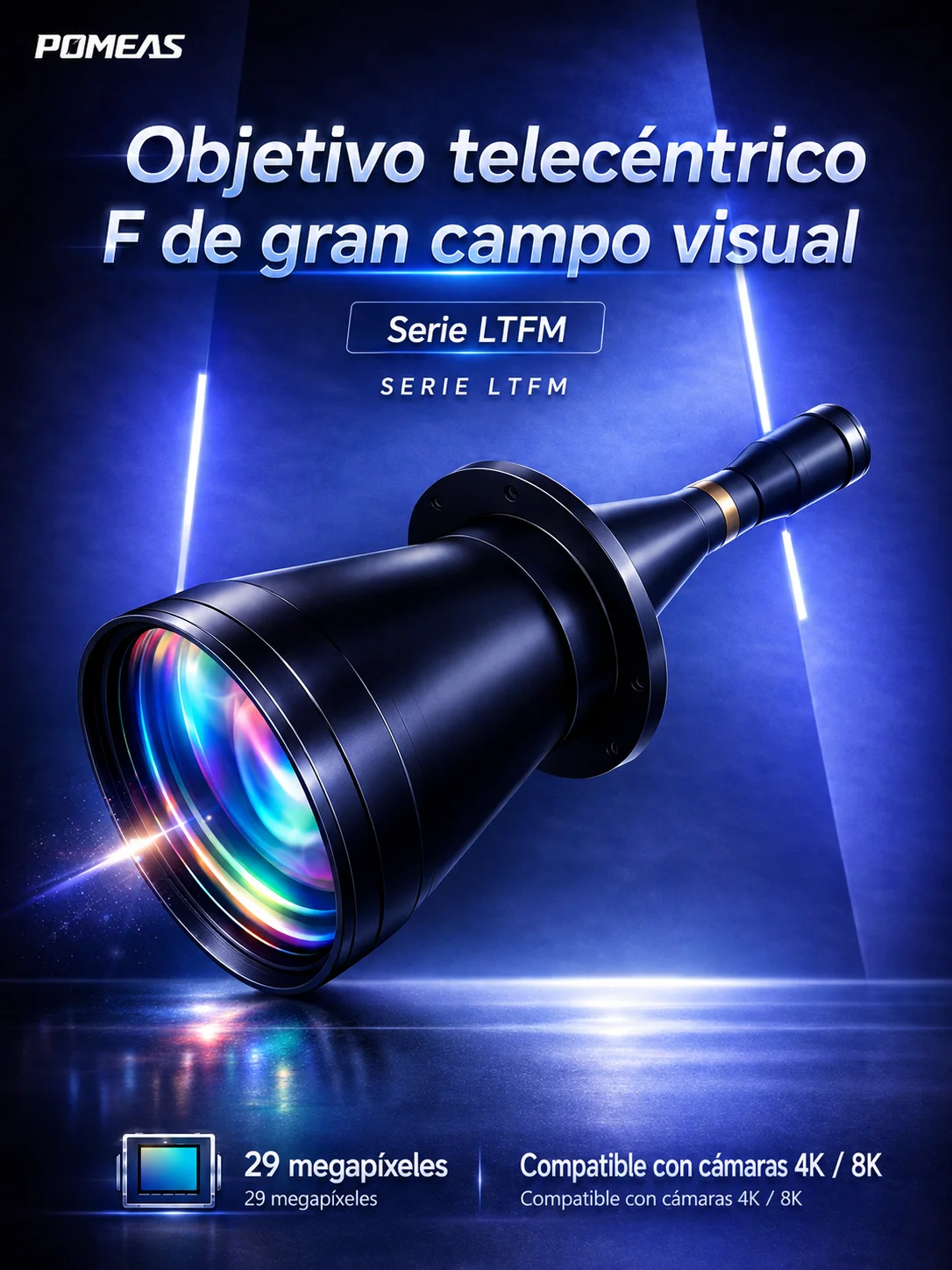 Lente telec&eacute;ntrico de gran campo PMS-LTFM017-416