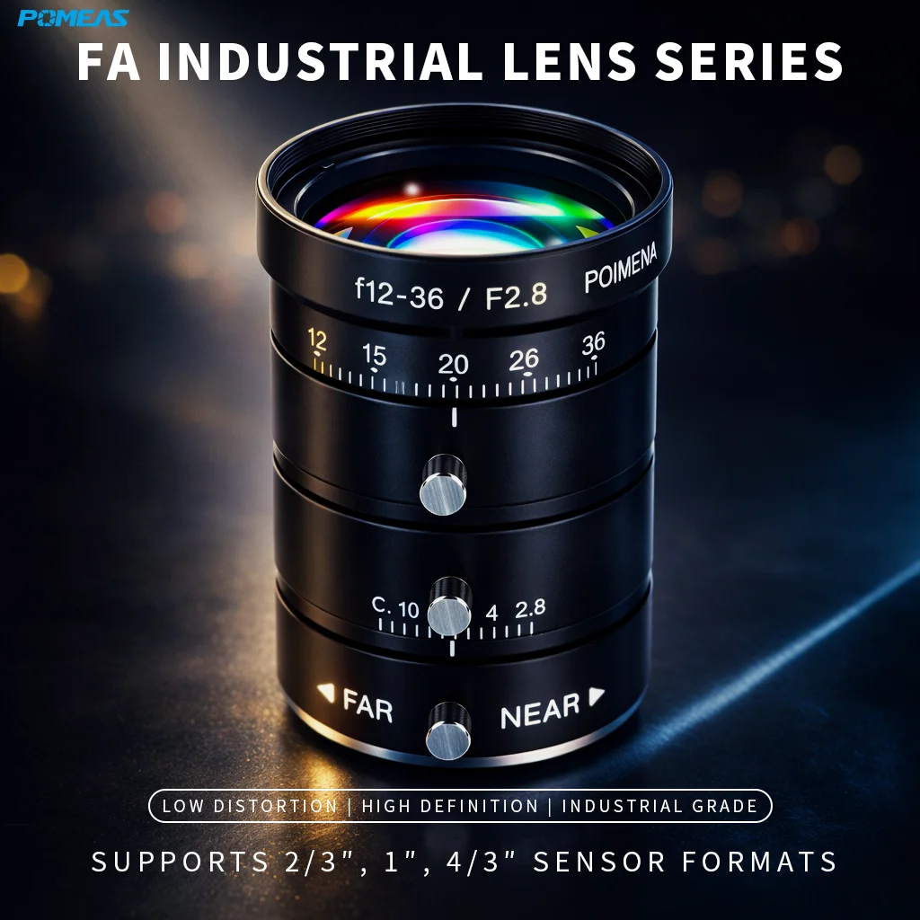 POMEAS PMS-LFE-123628M 12-36mm C-Mount FA Machine Vision Lens