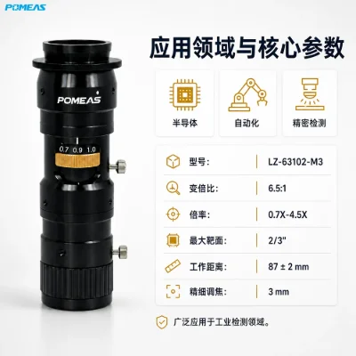 固定工作距手动连续变倍镜头｜工业视觉检测