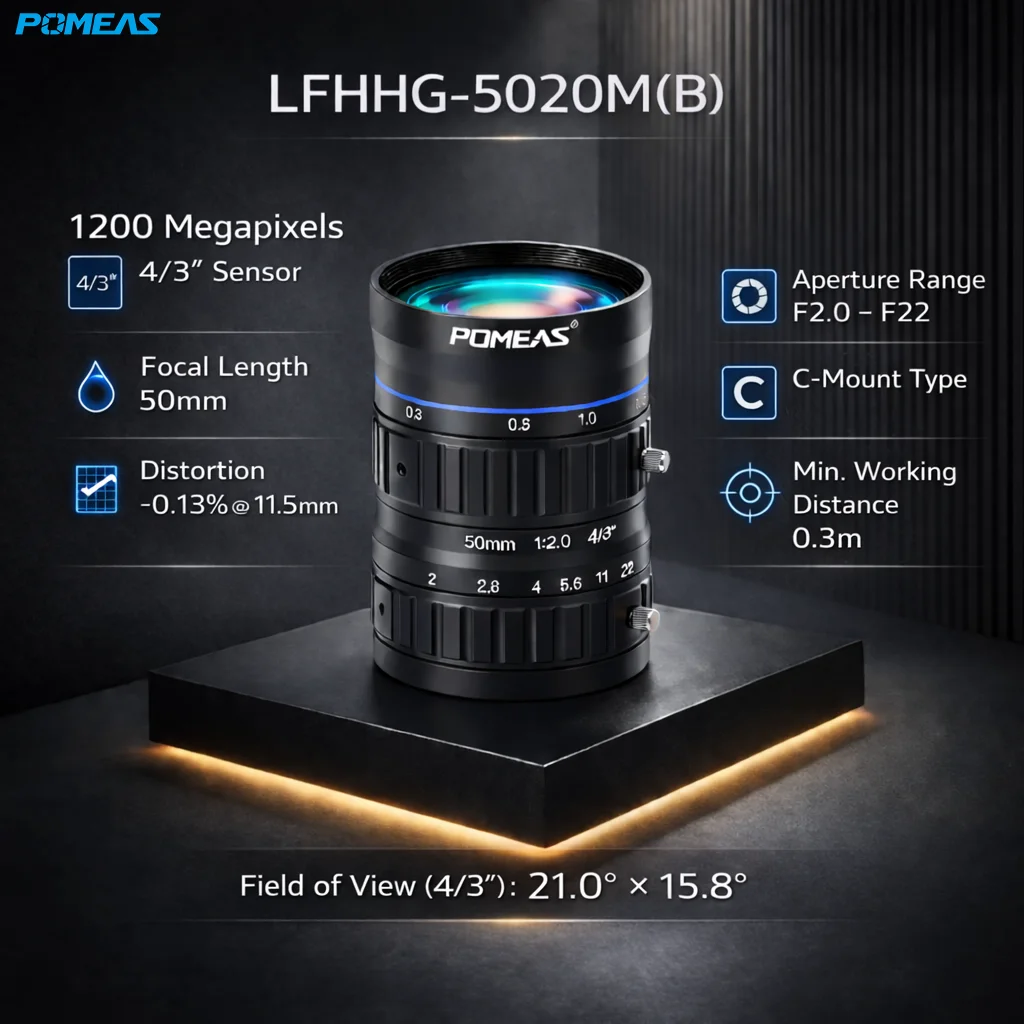 50mm 20MP 1.1-Inch C-Mount FA Machine Vision Lens