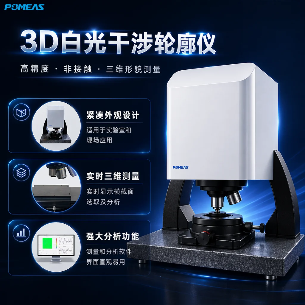 纳米级3D白光干涉轮廓仪 表面粗糙度与台阶高度测量