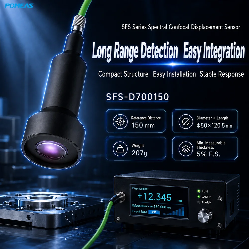 150 mm Chromatic Confocal Displacement Sensor with ±35 mm Range