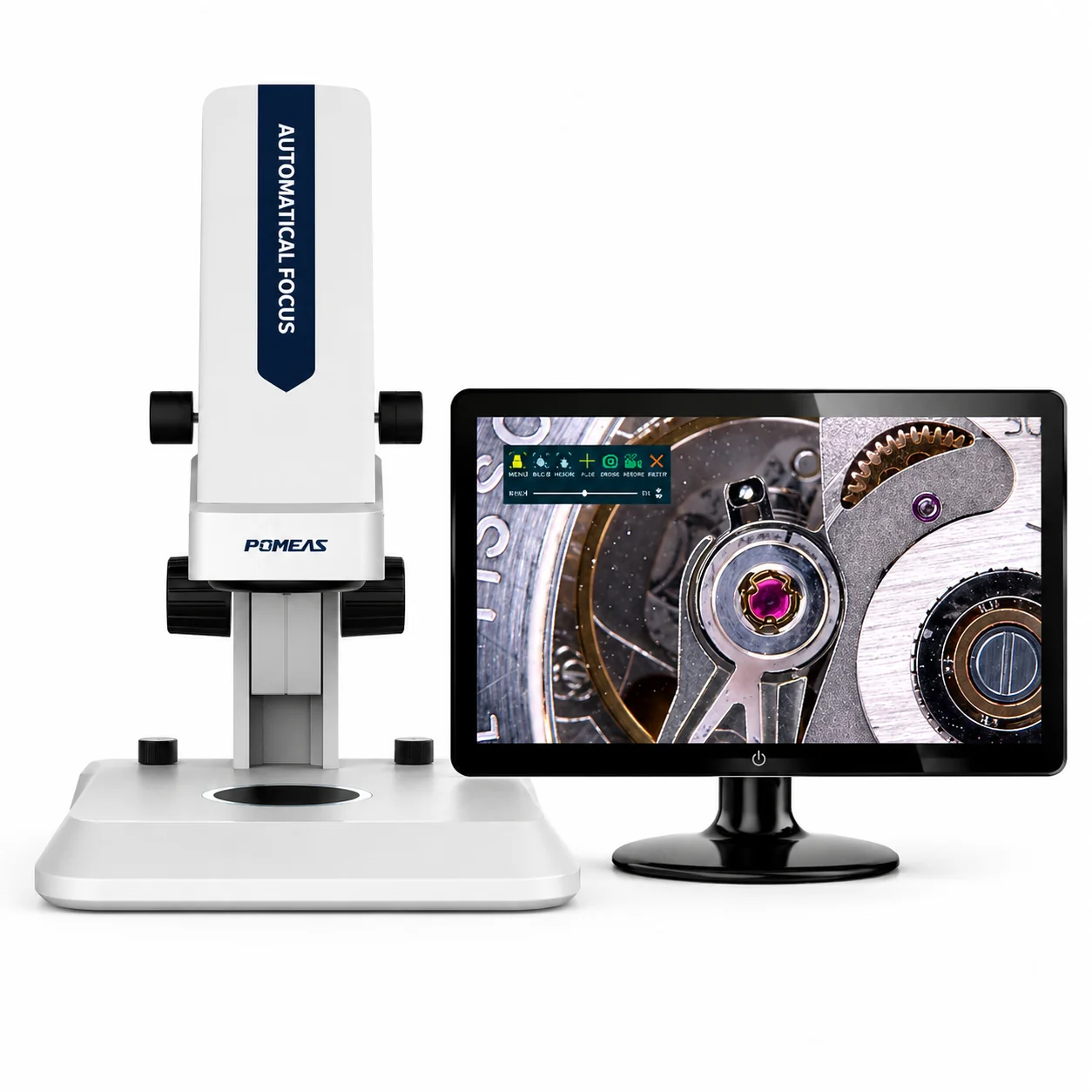 POMEAS MF Motorized Zoom Autofocus Microscope for QC Inspection
