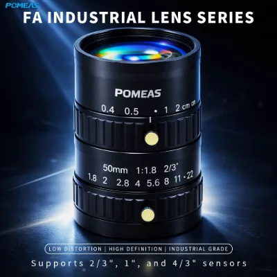 50mm C-Mount Machine Vision Lens for 2/3" Cameras | POMEAS