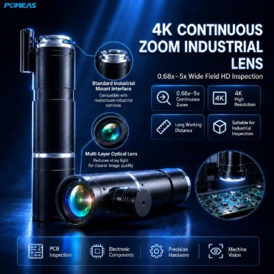 PMS-LZH-7505W 4K Industrial Zoom Lens for Machine Vision