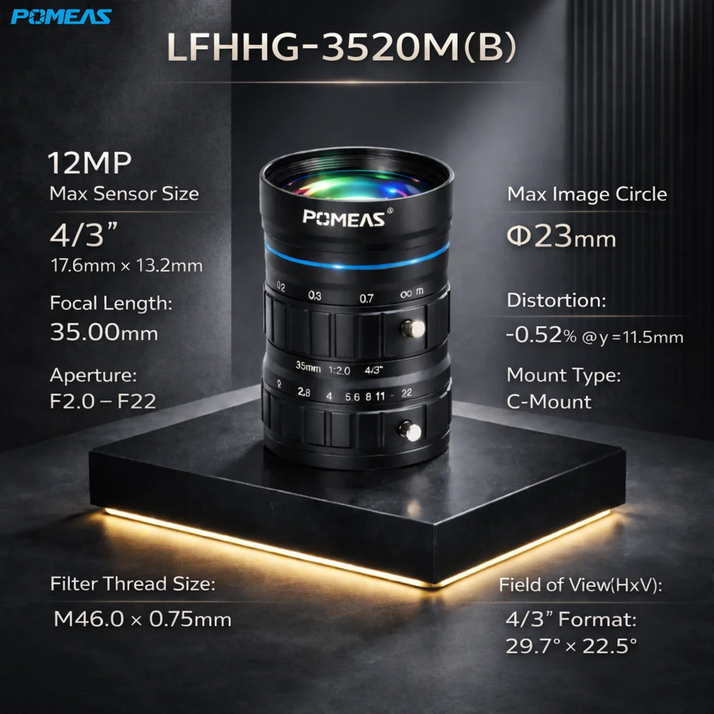 35mm 20MP 1.1-Inch C-Mount FA Machine Vision Lens