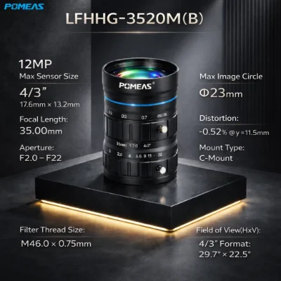 35mm 20MP 1.1-Inch C-Mount FA Machine Vision Lens