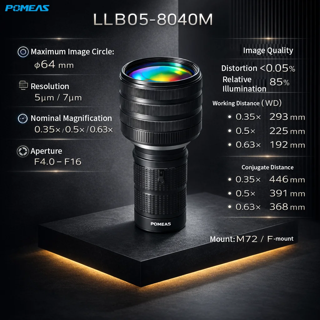 50mm 8K Line Scan Lens with φ62mm Image Circle