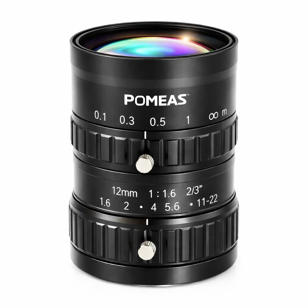 POMEAS PMS-LFEH-1216M(A) 12mm 5MP C-Mount Machine Vision Lens