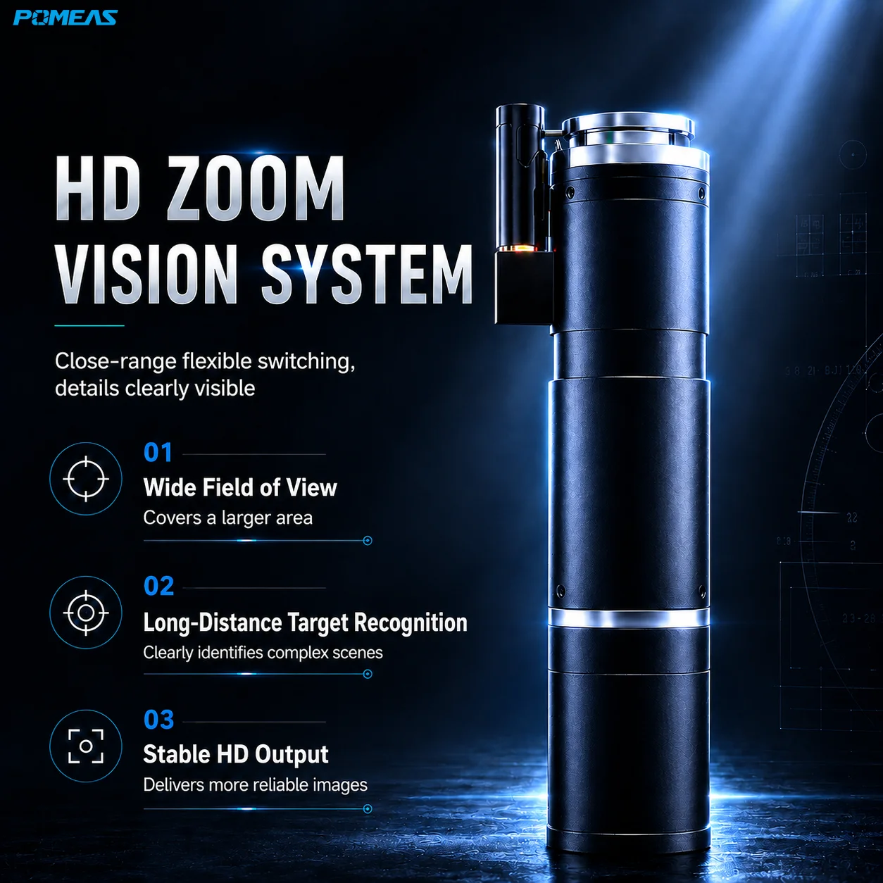 0.58X-5X 4K Machine Vision Lens | Compact Industrial Zoom Lens