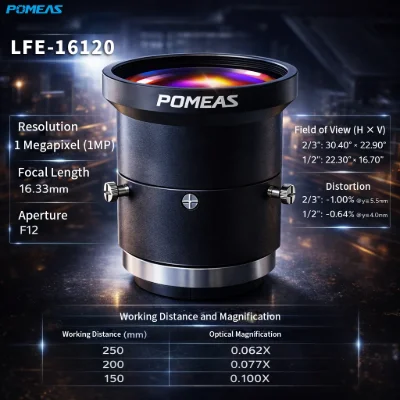 LFE-16120 16.33mm 1MP 2/3-Inch C-Mount Machine Vision FA Lens