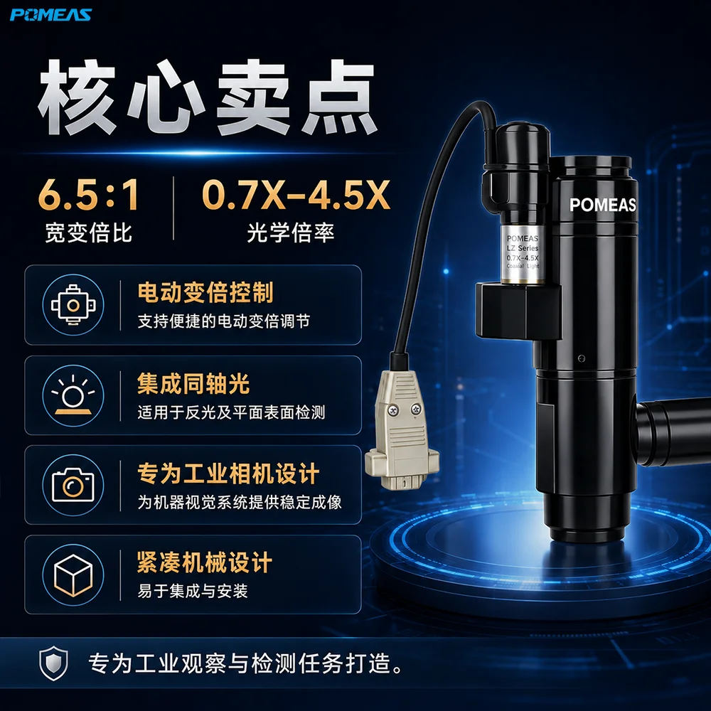 机器视觉电动连续变倍工业镜头｜自动化检测与精密成像