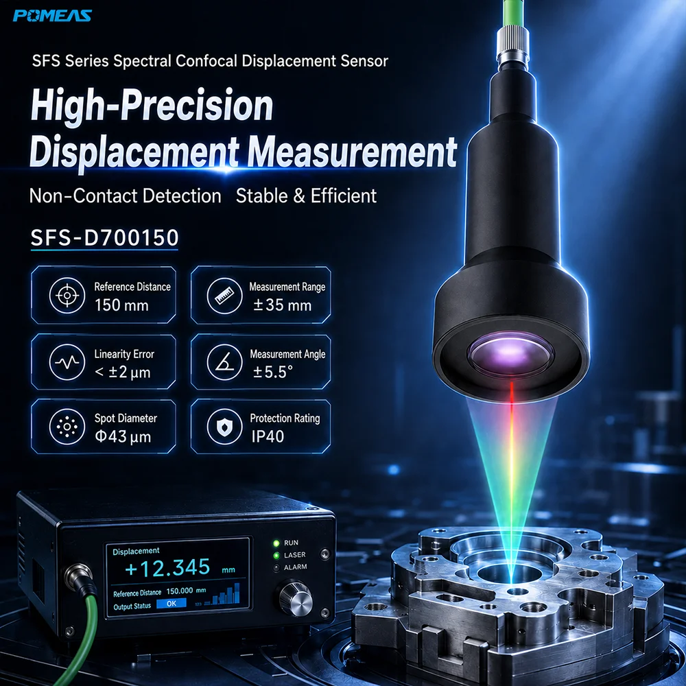 150 mm Chromatic Confocal Displacement Sensor with ±35 mm Range