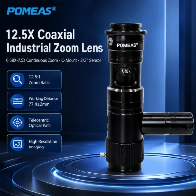 PMS-Z125D-CH12 12.5X C-Mount Zoom Lens for Machine Vision